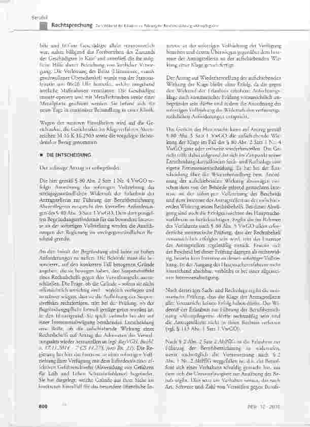 Vorschauseite 5: Zum Widerruf der Erlaubnis zur Führung der Berufsbezeichnung »Altenpflegerin«