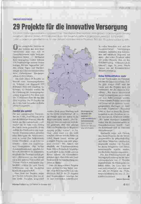 Vorschauseite 1: 29 Projekte für die innovative Versorgung