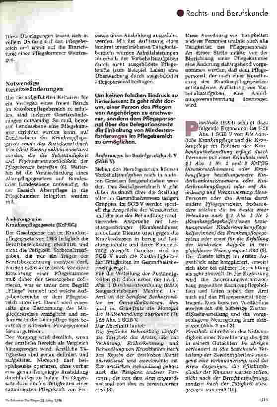 Vorschauseite 3: Pflegekammer - greifbares Ziel oder ferne Utopie?