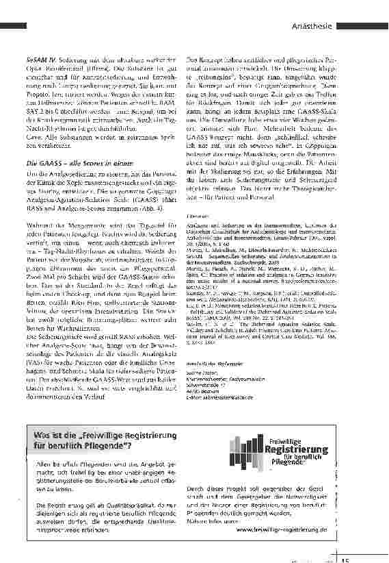 Vorschauseite 5: Sedieren - mit Konzept