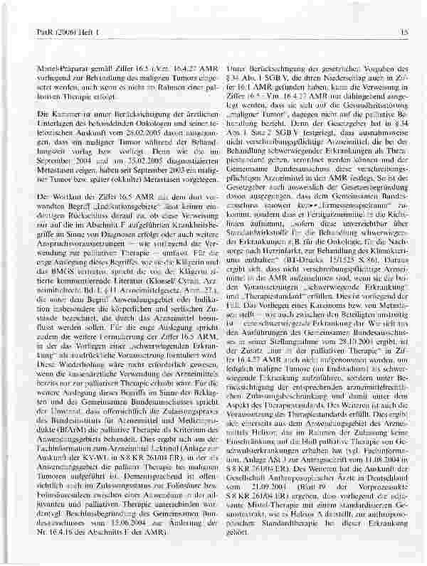 Vorschauseite 3: Erstattung von Arzneimitteln (Misteltherapie)