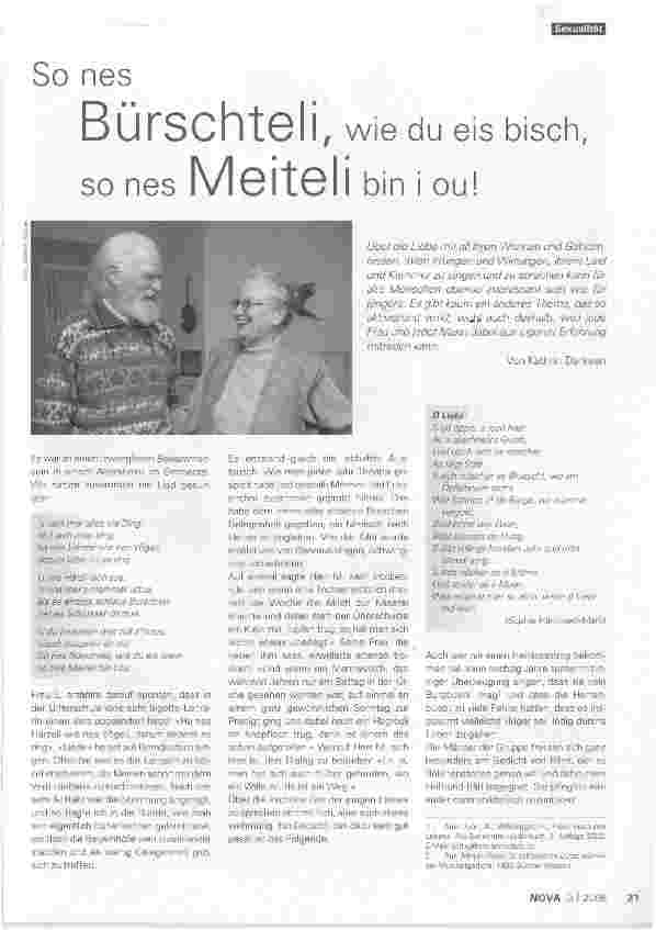 Vorschauseite 1: So nes BÜrSCHetli, wie du eis bisch, so nes Meiteli bin i ou!