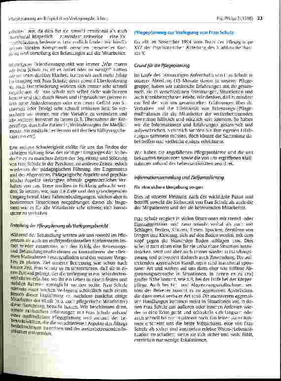 Vorschauseite 2: Pflegeplanung am Beispiel eines Verlegungsberichtes