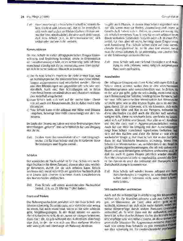 Vorschauseite 3: Pflegeplanung am Beispiel eines Verlegungsberichtes