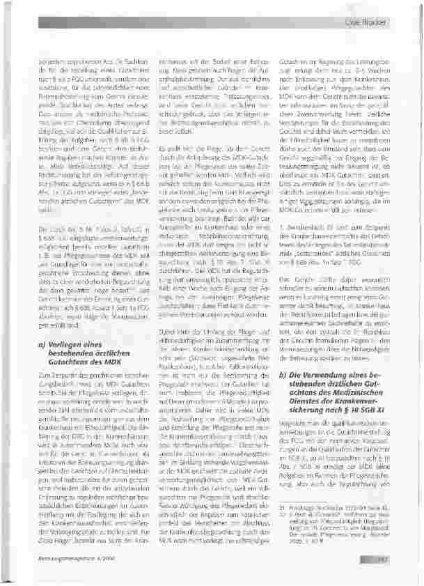 Vorschauseite 3: Vereinfacht das MDK-Gutachten das Verfahren?