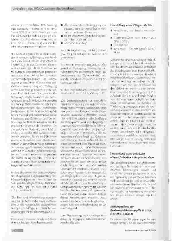 Vorschauseite 6: Vereinfacht das MDK-Gutachten das Verfahren?