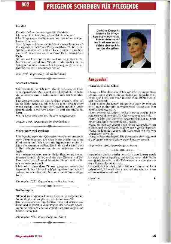 Vorschauseite 4: Es lohnt sich, für ein Stück Leben zu Kämpfen Durchleben einer Krebserkrankung