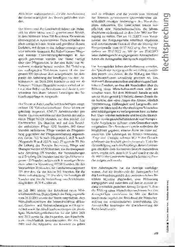 Vorschauseite 2: Tendenzunternehmen -karitative Bestimmung