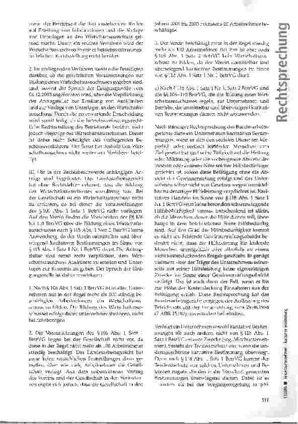 Vorschauseite 4: Tendenzunternehmen -karitative Bestimmung