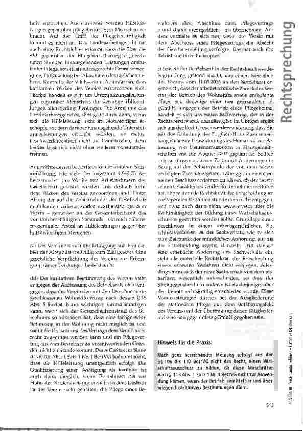 Vorschauseite 6: Tendenzunternehmen -karitative Bestimmung