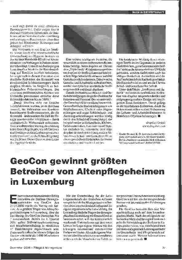 Vorschauseite 2: Intelligente Dekorationstextilien in der RaumhygieneGekonnte Verbindung von Funktion und Design