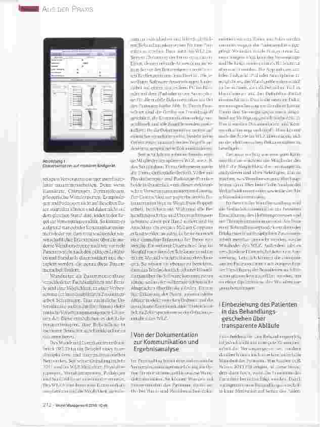 Vorschauseite 2: Interdisziplinäre Wundversorgung via Tablet und App