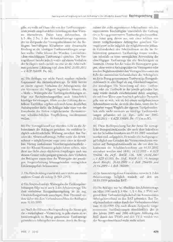 Vorschauseite 4: Zum Anspruch auf Vergütung nach dem Tarifvertrag für den öffentlichen Dienst (TVöD)