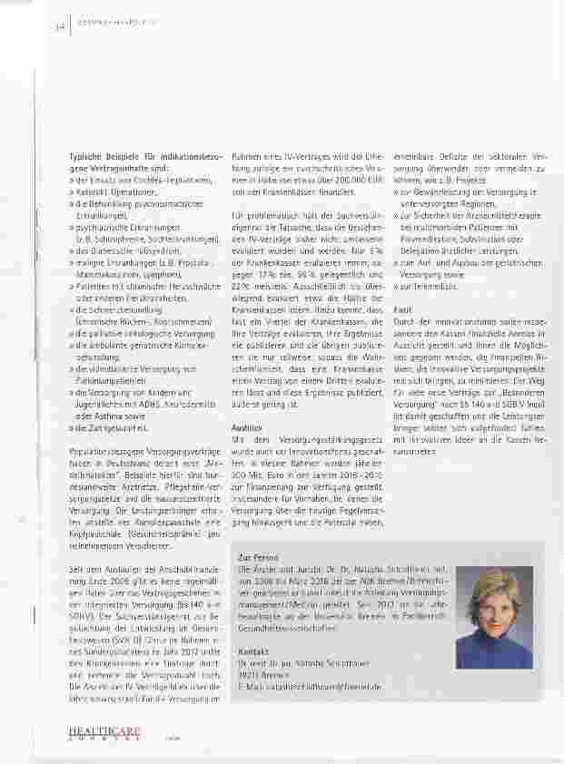 Vorschauseite 4: Die Integrierte Versorgung ist jetzt die Besondere Versorgung
