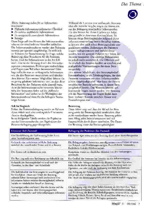 Vorschauseite 5: Stoma-Beratung — Baustein erfolgreicher Rehabilitation