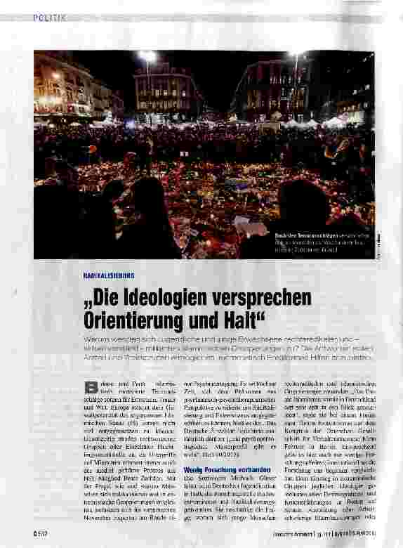 Vorschauseite 1: Die Ideologien versprechen Orientierung und Halt