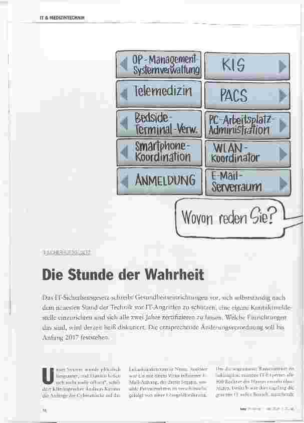 Vorschauseite 1: Die Stunde der Wahrheit