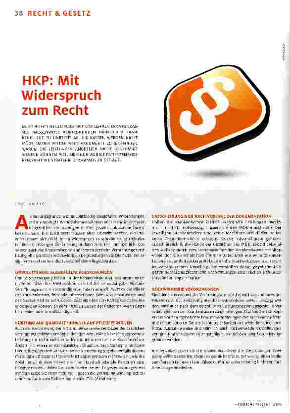 Vorschauseite 1: HKP: Mit Widerspruch zum Recht