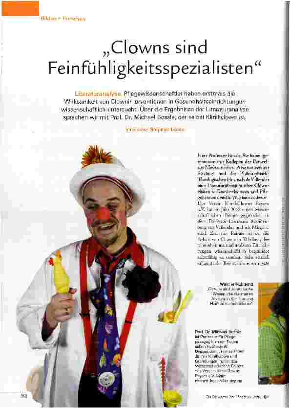 Vorschauseite 1: Clowns sind Feinfühligkeitsspezialisten