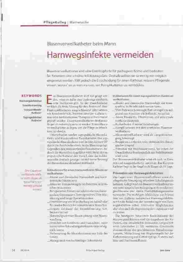 Vorschauseite 1: Harnwegsinfekte vermeiden