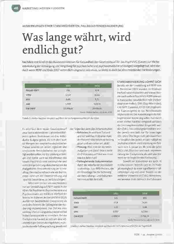 Vorschauseite 1: Was lange währt, wird endlich gut?