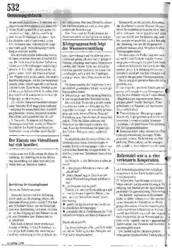 Vorschauseite 3: Fortbildung am Beispiel des Gerontoplenums