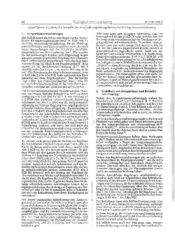 Vorschauseite 2: Regelung des betrieblichen Eingliederungsmanagements durch Integrationsvereinbarung und/oder Betriebsvereinbarung