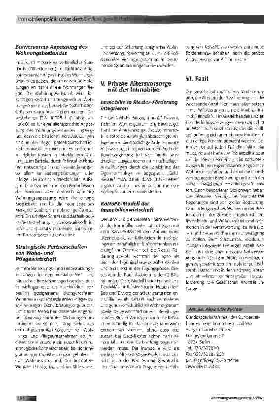 Vorschauseite 5: Immobilienpolitik unter dem Einfluss gesellschaftlicher Veränderungen