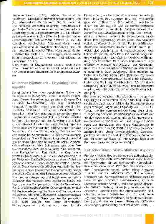 Vorschauseite 5: Risiken und Alternativen der Transfusion