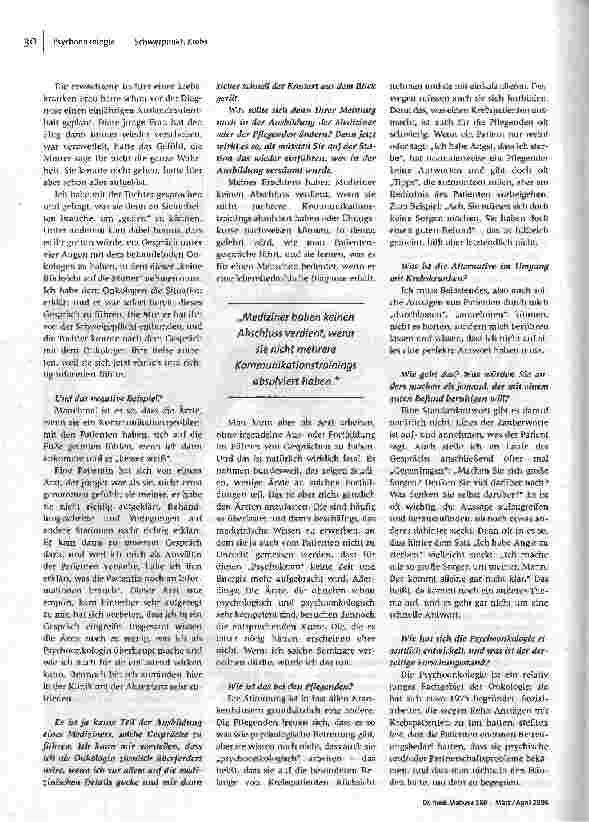 Vorschauseite 3: Was ist psychosoziale Onkologie?