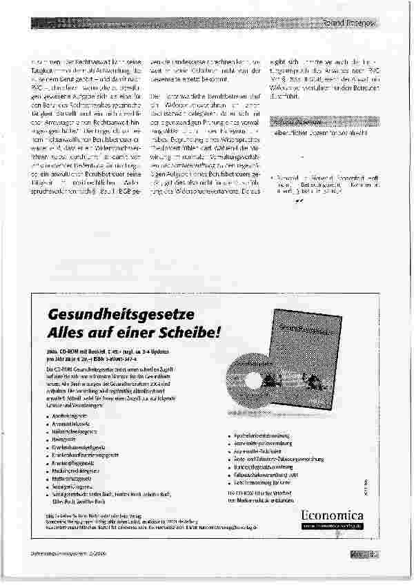 Vorschauseite 3: Kosten anwaltlicher Tätigkeit im Widerspruchsverfahren