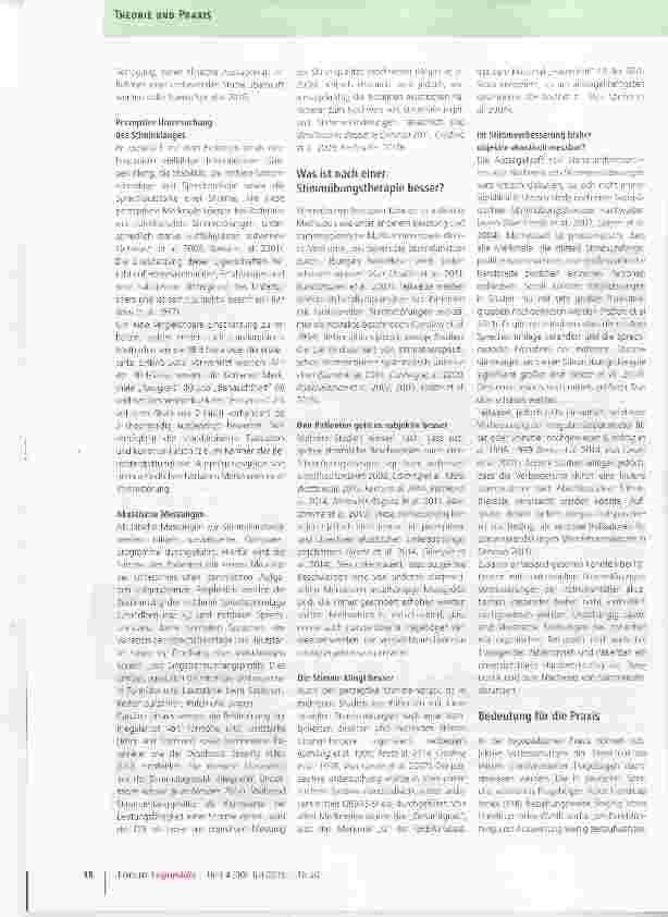 Vorschauseite 3: Nachweis des Therapieerfolgs bei funktionellen Stimmstörungen