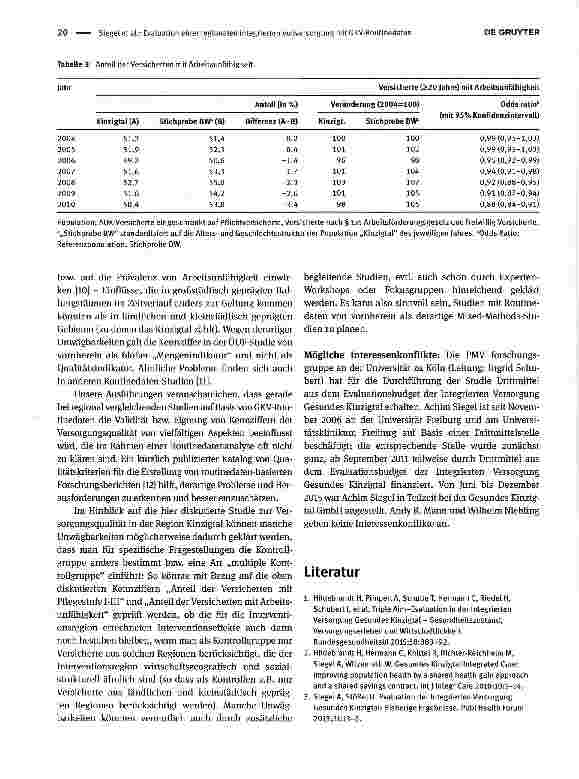 Vorschauseite 4: Evaluation einer regionalen integrierten Vollversorgung mit GKV-Routinedaten -Probleme und Herausforderungen