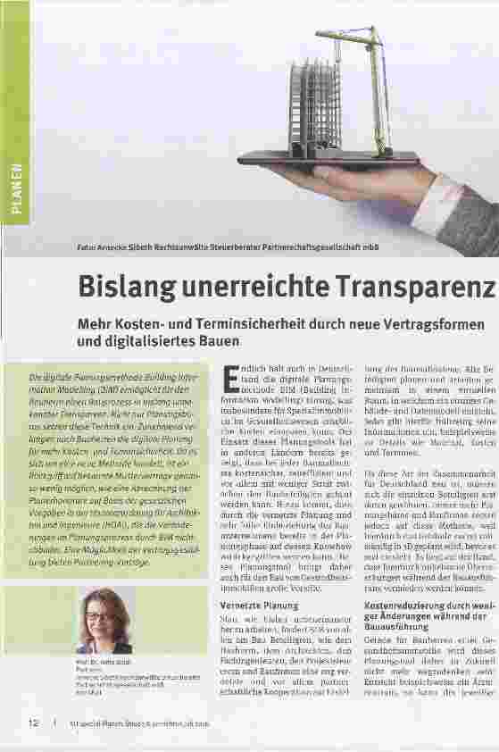 Vorschauseite 1: Bislang unerreichte Transparenz