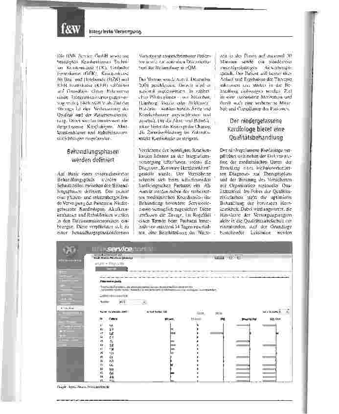 Vorschauseite 2: Integrierte Versorgung verbessert die Versorgung der HerzkrankenKassen und niedergelassene Kardiologen wollen eines der größten Kooperationsmodelle ausbauen
