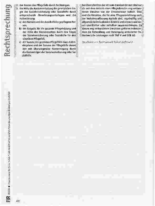 Vorschauseite 6: Steuerbefreiung des § 4 Nr. 14 Satz 1 UStG ist nicht auf die natürliche Person des jeweiligen Berufsträgers beschränkt