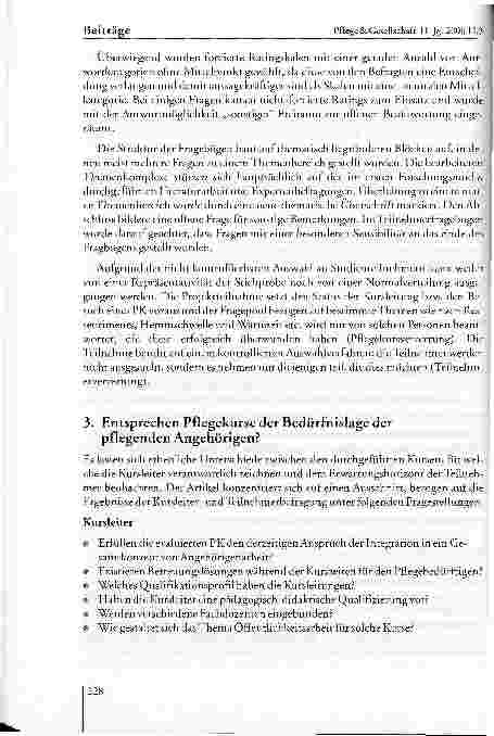 Vorschauseite 6: Evaluation von Pflegekursen: Stärken und Herausforderungen