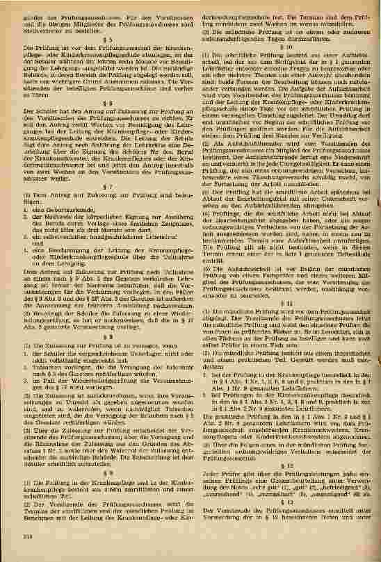 Vorschauseite 2: Ausbildungs-und Prüfungsordnung für Krankenschwestern, Krankenpfleger und Kinderkrankenschwestern vom 2. August 1966