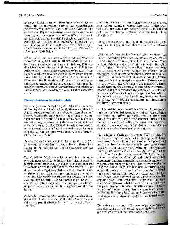 Vorschauseite 2: Aktivitäten des täglichen Lebens in der Psychiatrie