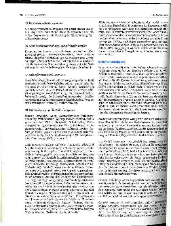 Vorschauseite 6: Aktivitäten des täglichen Lebens in der Psychiatrie