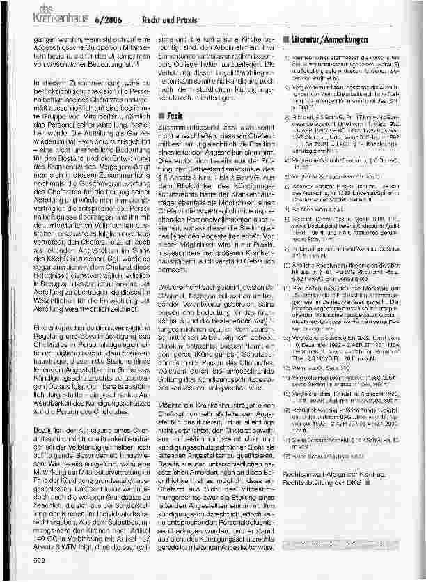 Vorschauseite 4: Recht und Praxis - Chefarzt als leitender Angestellter