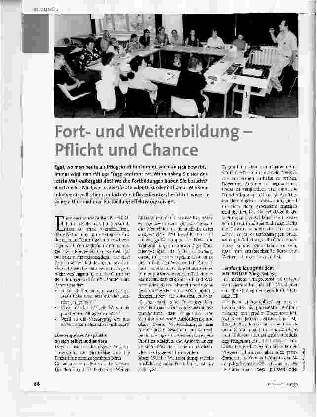 Vorschauseite 1: Fortund Weiterbildung-Pflicht und Chance