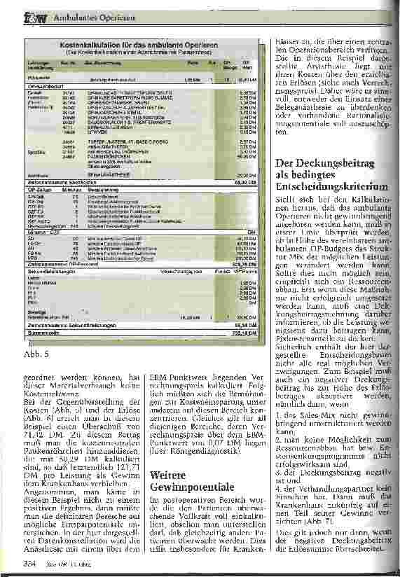 Vorschauseite 3: Ambulantes Operieren: Das kalkulierbare Risiko