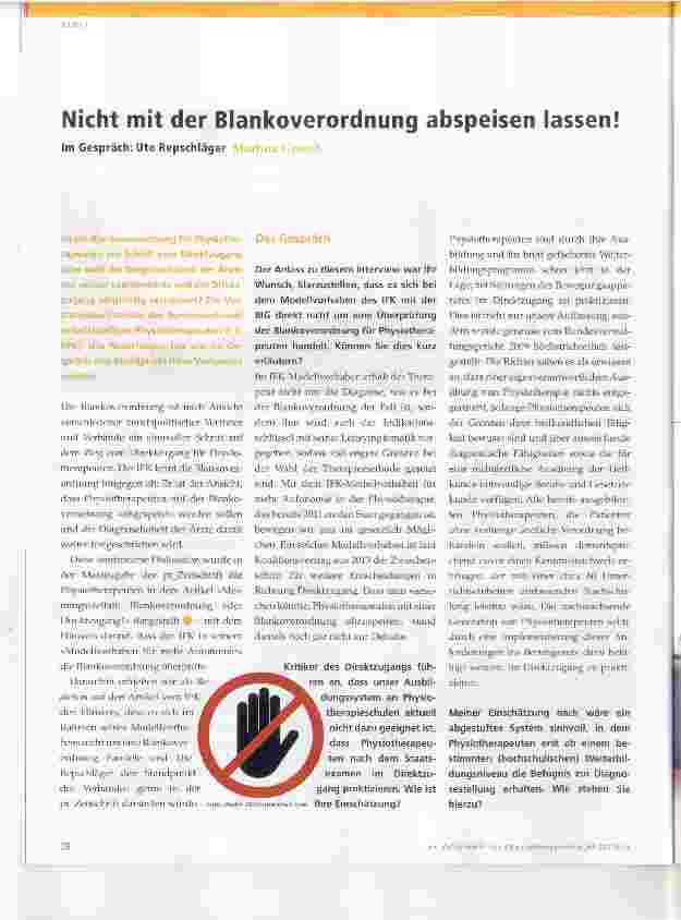 Vorschauseite 1: Nicht mit der Blankoverordnung abspeisen lassen