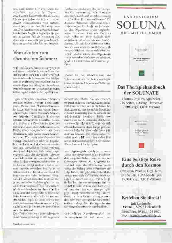 Vorschauseite 4: Wenn der Schmerz ein Eigenleben führt Chronische Schmerzen homöopathisch begleiten