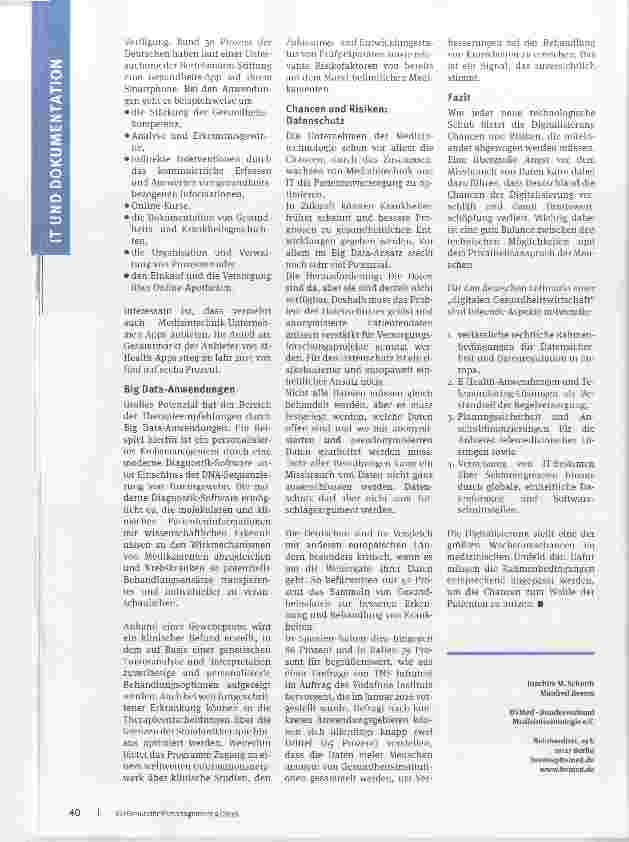 Vorschauseite 3: Patientenversorgung digital