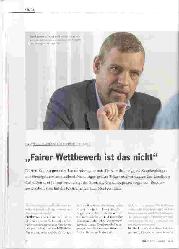 Vorschauseite 1: Fairer Wettbewerb ist das nicht