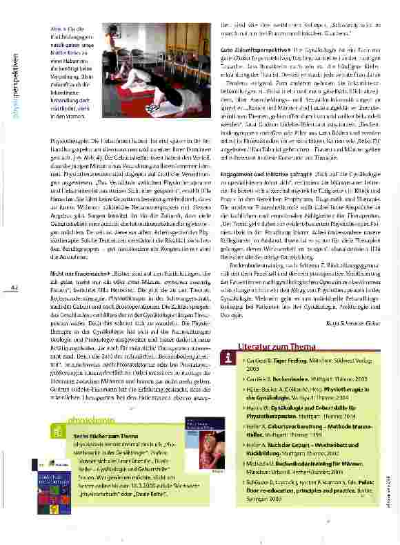 Vorschauseite 3: Physiotherapie in der Gynäkologie Zwischen Mutterglück und Krebserkrankung