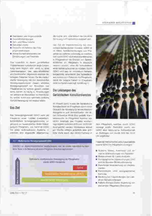 Vorschauseite 2: SALUS-Preisträger 2012: GEKO der Geriatrische Konsiliardienst