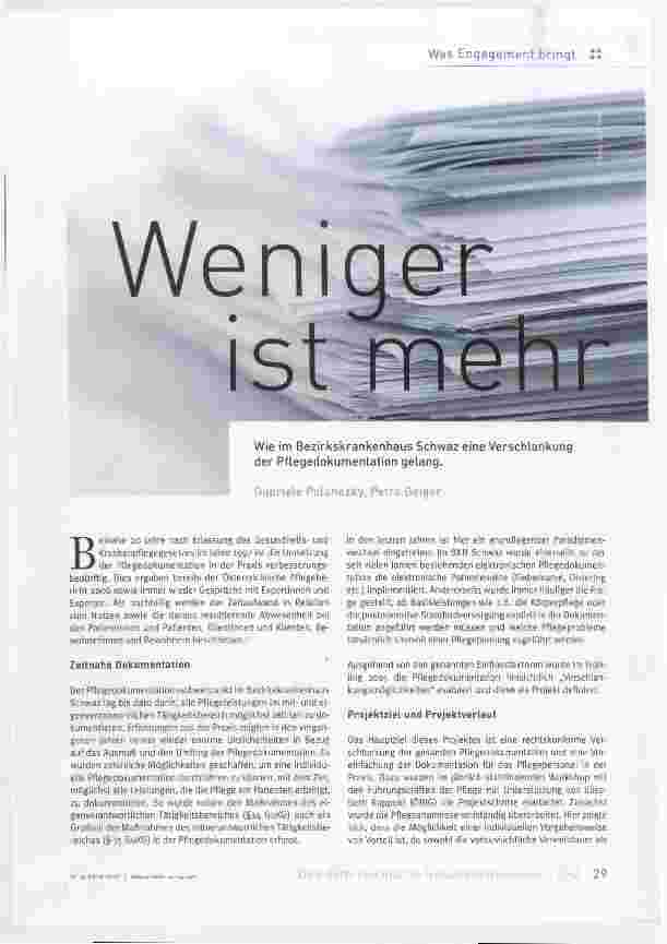 Vorschauseite 1: Weniger ist mehr